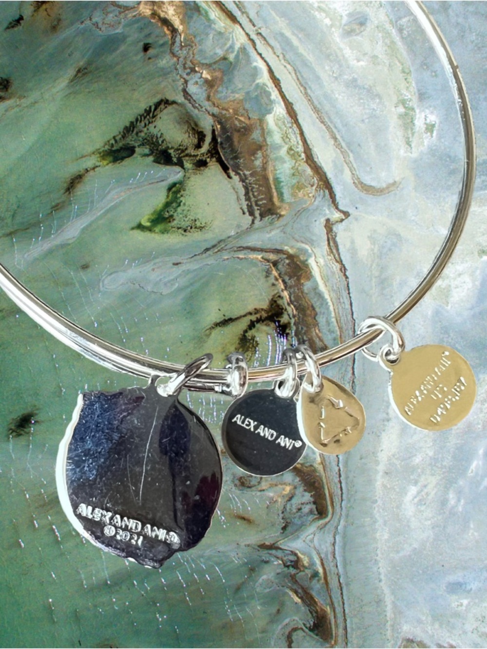 Mother of the Bride Charm Bangle Bracelet by Alex + Ani - Picture 4 of 5
